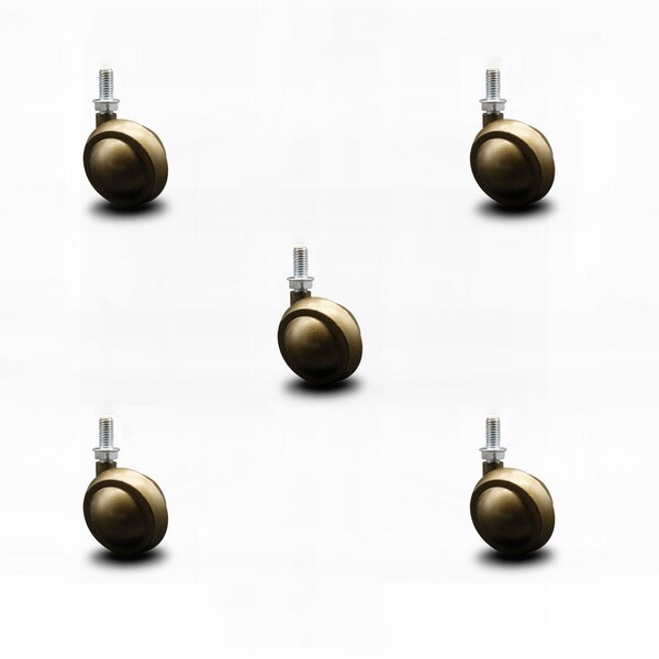 2 Inch Windsor Antique Ball Caster - 3/8 Inch Threaded Stem - SCC, 5PK